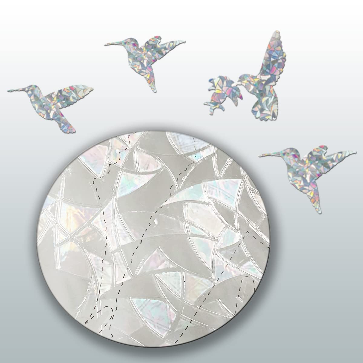Asakkura 3 Calcoanías Adhesivas Para Ventanas, Protección De Colibríes, Prisa Pájaro, Se