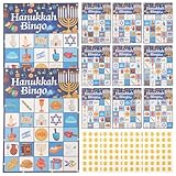 HOOTNEE Chanukka Bingo Kartenspiel mit Einzigartigem Hanukkah Design Spieler Partyspiel Karten Kreatives Langlebiges für Festliche Feierlichkeiten