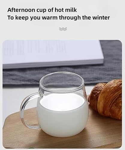 Miniatura 9 de Taza de vidrio transparente con asa, mango verde16 oz, taza de vidrio de borosilicato alto para tazas de café de vidrio grandes con asa, tazas para