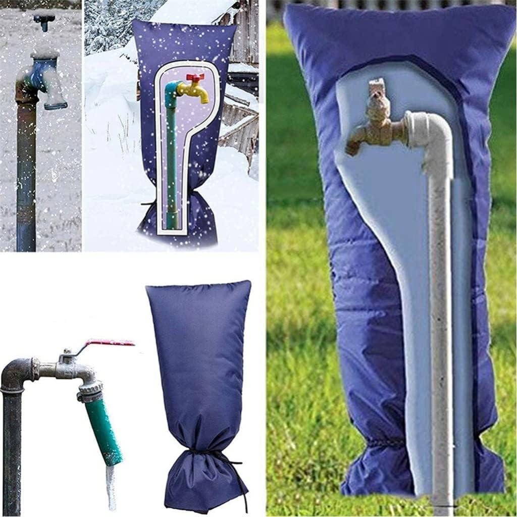 2 Pc Outdoor Faucet Antifreeze Cover Long Water Faucet Cover Outside Garden Faucet(Blue,51x20cm)