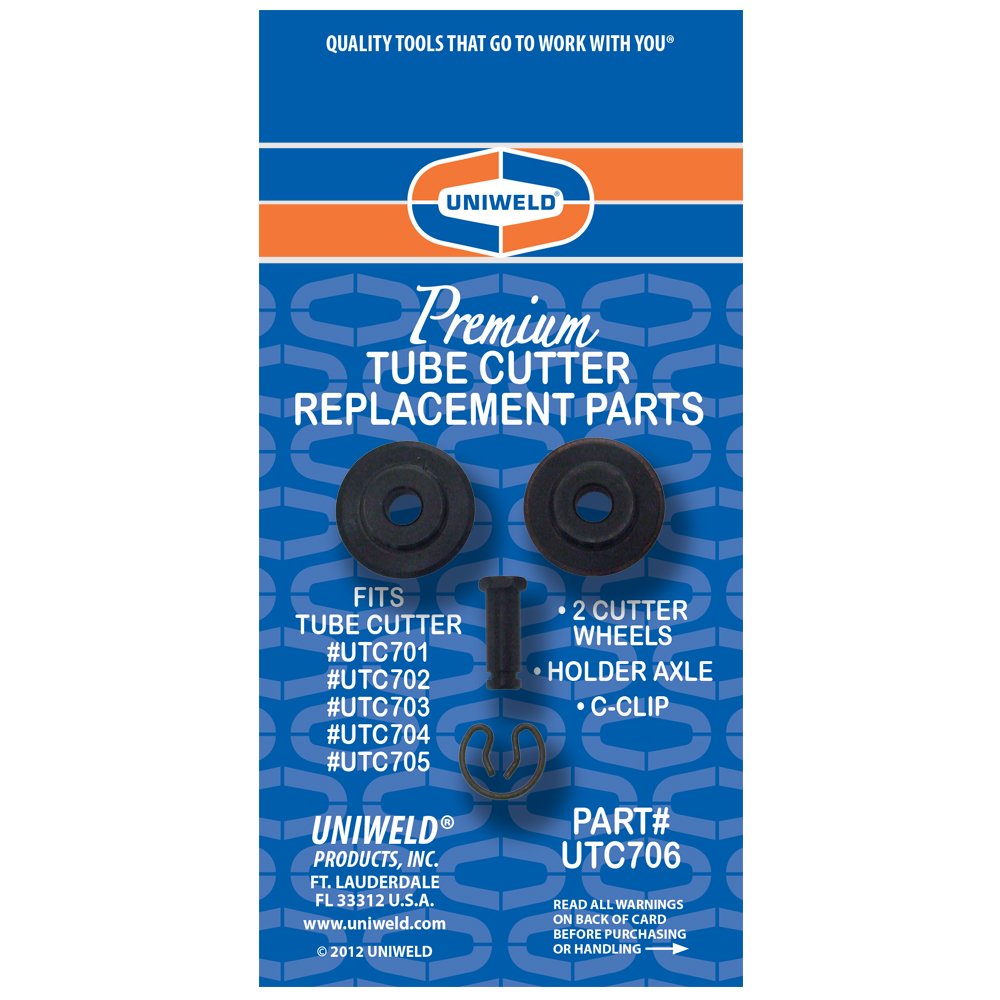 Uniweld UTC706 Replacement Parts Kit for UTC701, UTC702, UTC703, UTC704 and UTC705 Premium Tubing Cutters Black