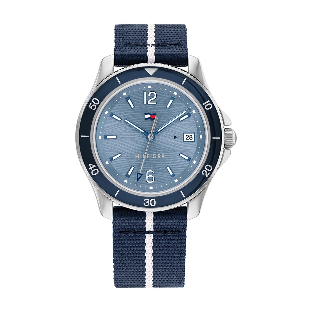 Tommy Hilfiger Reloj Analógico de Cuarzo para mujer con correa de tejido con plástico del océano Azul Marino - 1782511