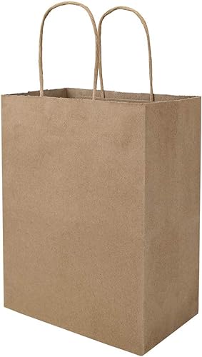Paquete de 100 bolsas de papel medianas lisas de 8 x 475 x 10 pulgadas con asas a granel bolsas de papel kraft marrĂłn Bagmad bolsas de regalo de Paquete de 100 bolsas de papel medianas lisas de 8 x 475 x 10 pulgadas con asas a granel bolsas de papel kraft marrĂłn Bagmad bolsas de regalo de