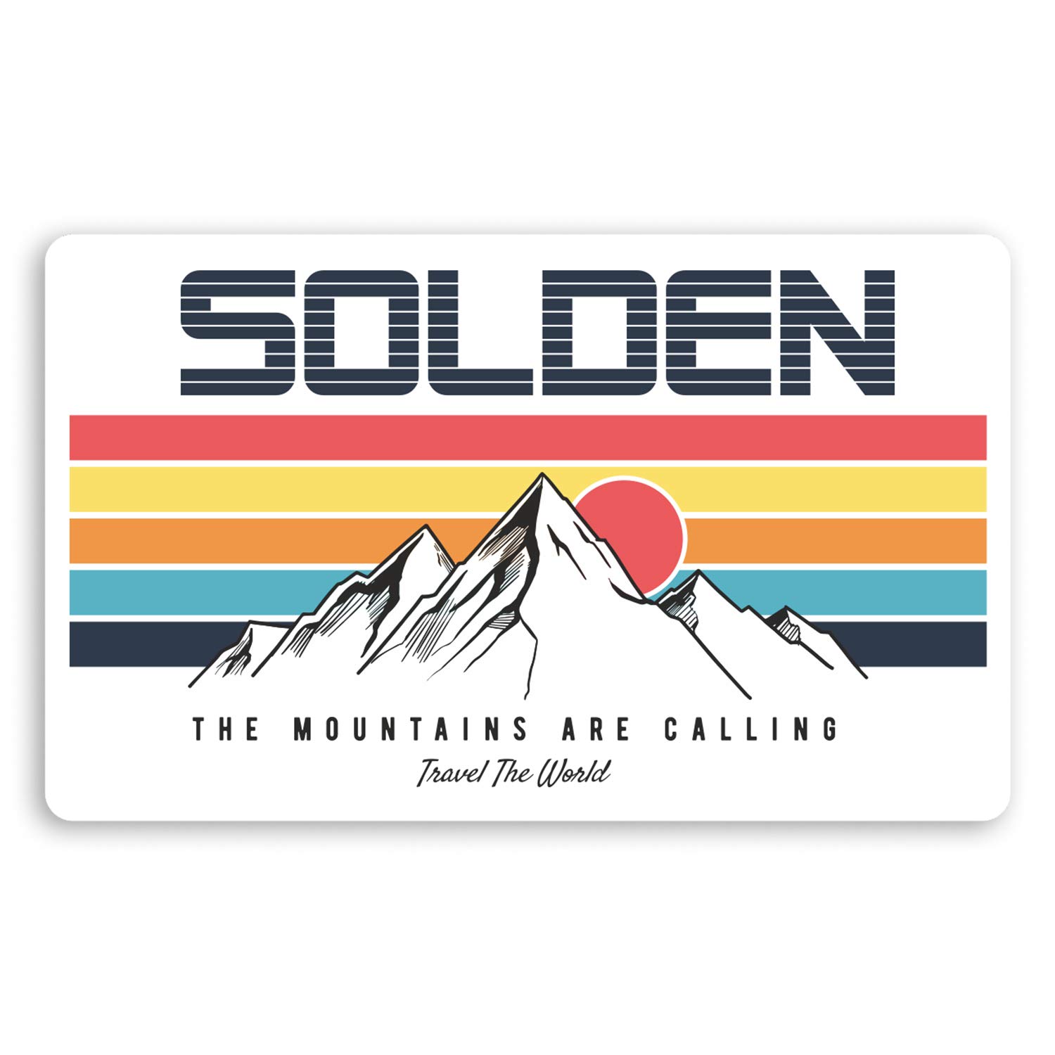 Destination Vinyl Ltd Multi 2 X 10Cm Solden Austria Vinyl Stickers Ski Snowboard Fun Luggage Sticker #30333 (10Cm Wide)