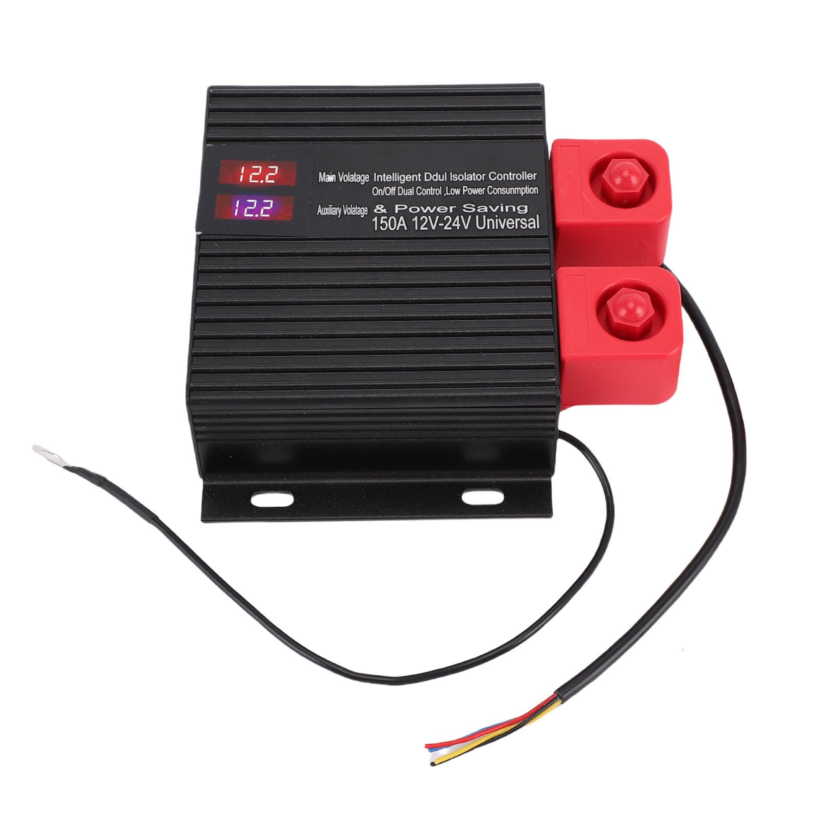 Generic Aislador Inteligente de Batería Dual, VSR Inteligente de Aleación de Aluminio, relé Sensible Al Voltaje de 12 V 24 V con Pantalla LCD Arranque de Emergencia IP67 para Vehículos Recreativos