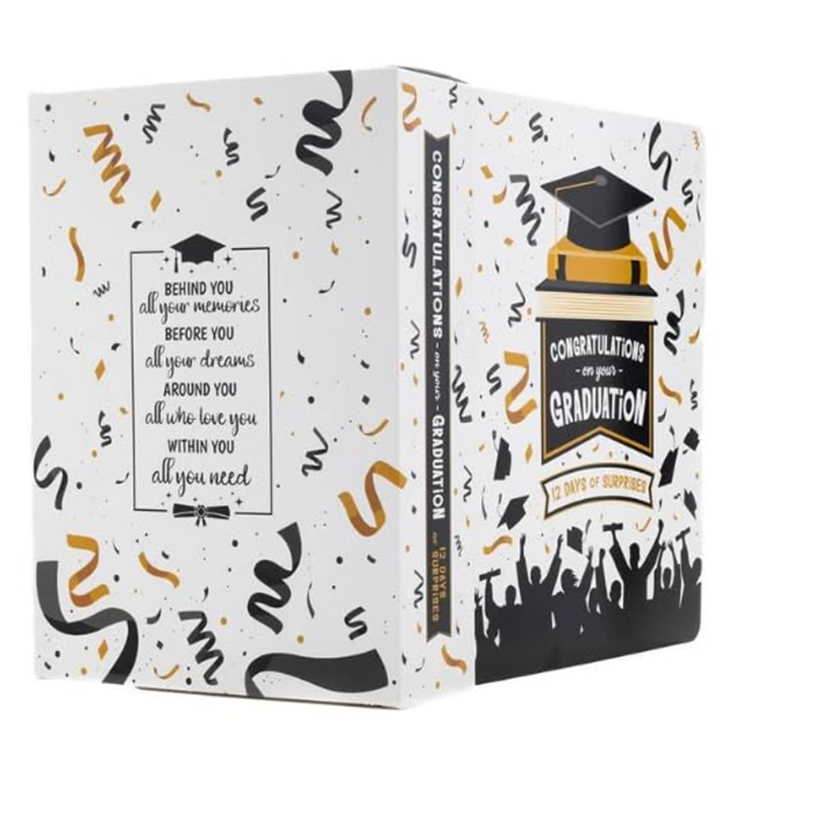 Graduation Gift Advent Calendar, 12-Day Surprise Box with Graduation-Themed Compartments, DIY Fillable Empty Gift Box for Graduates — view 4