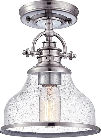 Quoizel Grant 10 1/2" High Brushed Nickel Ceiling Light