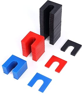 60 Pcs Plastic Auto Lift Leveling Shim Kit For 2 Post 4 Post Car Lift Install, Tile Construction Horseshoe Spacer Fit For 3/4" Anchor Bolt (1/16" Blue, 1/8" Red, 1/4" Black)
