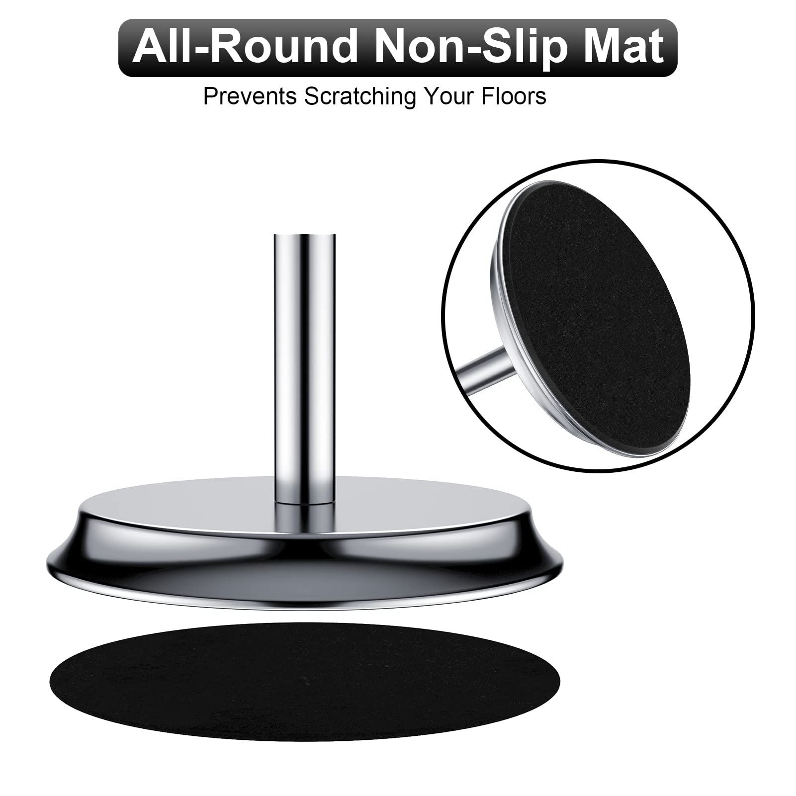 KASUNTO Toilet Paper Holder for Bathroom Metal Free Standing Toilet Paper Storage with Rustproof - Image 4
