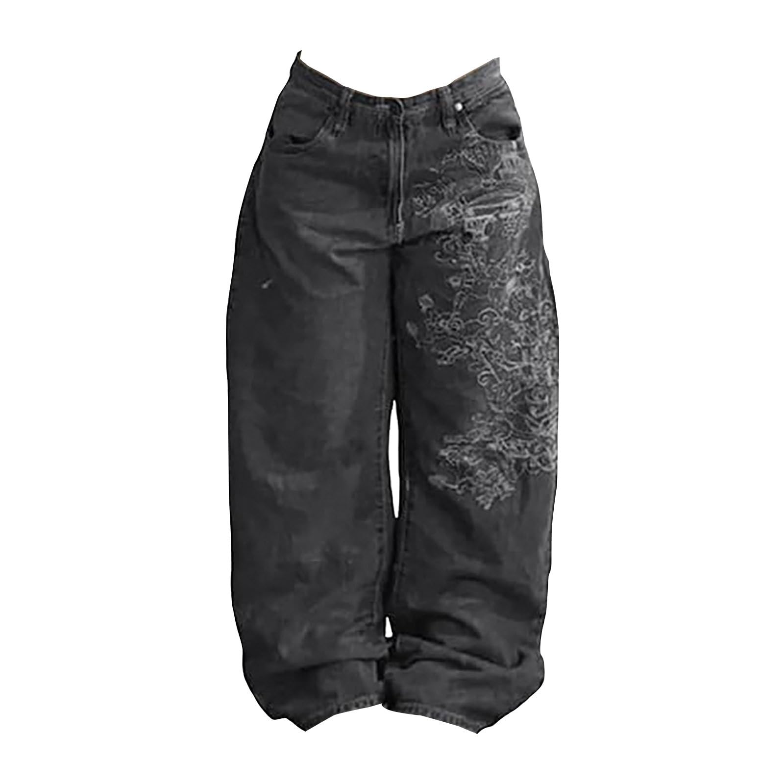 Pantalon Cargo Baggy Femme Hip-Hop Jambes Larges Streetwear Pantalons De Jogging Ample Multi-Poche Décontracté Taille Elastique avec Cordon De Serrage Pantalon De Survêtement Amincissant Y2k