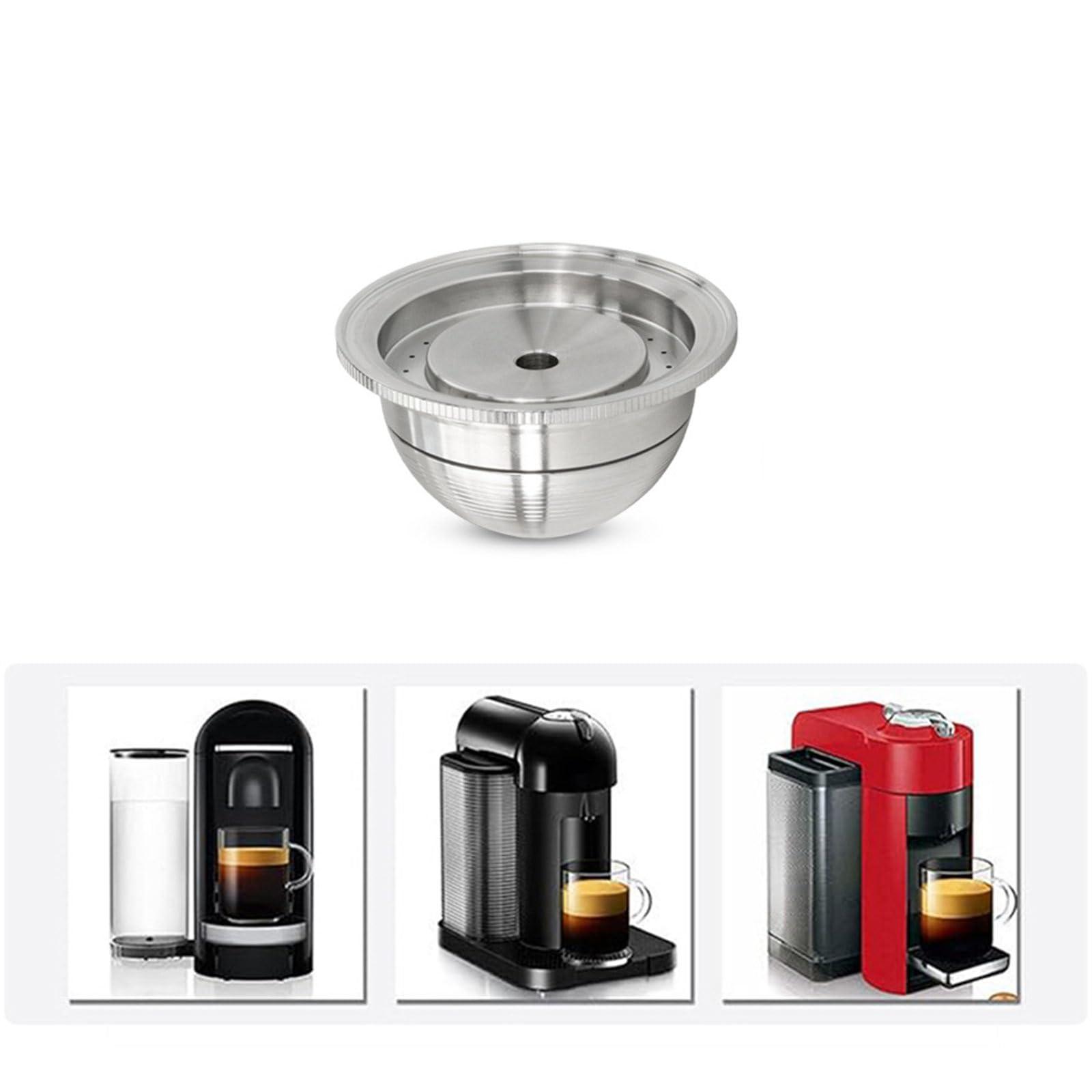 Filtro Reutilizable de Acero Inoxidable de 80 ml para café, conversor rellenable para Cocina GCA1