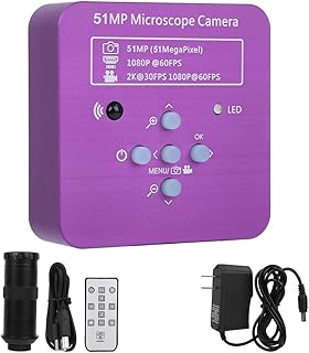 51MP HDMI Microscope Camera Digital Microscope Video Camera Industrial Electronic USB Microscope 120X C Mount Lens with Remote Control
