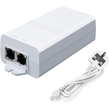 5 Gigabit PoE Injector 30W Power Supply, Active PoE+ Power Injector Adapter with 2 Mounting Tabs for Security IP Camera, Wireless AP, IP Phone, IoT