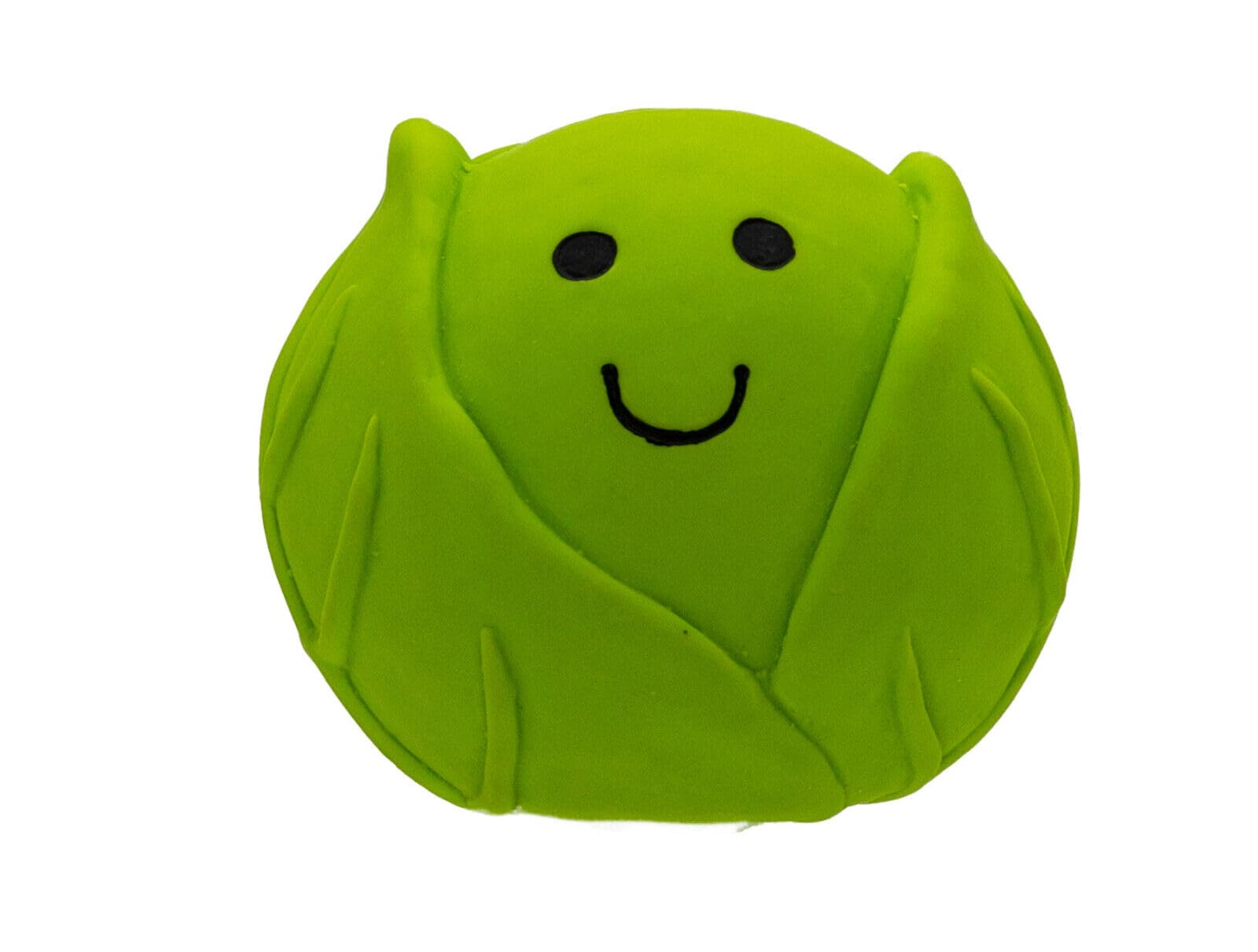 WUNDAPETS 2 PCK DOG LIFE SOFTY LATEX CHRISTMAS PUDDING & SPROUT SQUEAKY DOG PUPPY TOY 8CM - Image 2