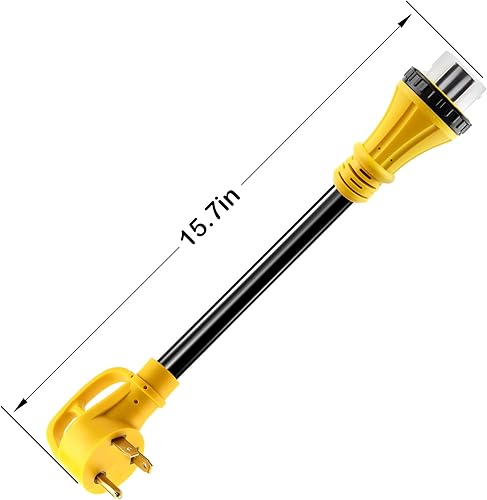 Miniatura 5 de Flameweld Cable adaptador de generador, TT30P macho enchufe a SS2-50R enchufe hembra de bloqueo, 3 clavijas 30 amperios a 50 amperios hasta 7500 W