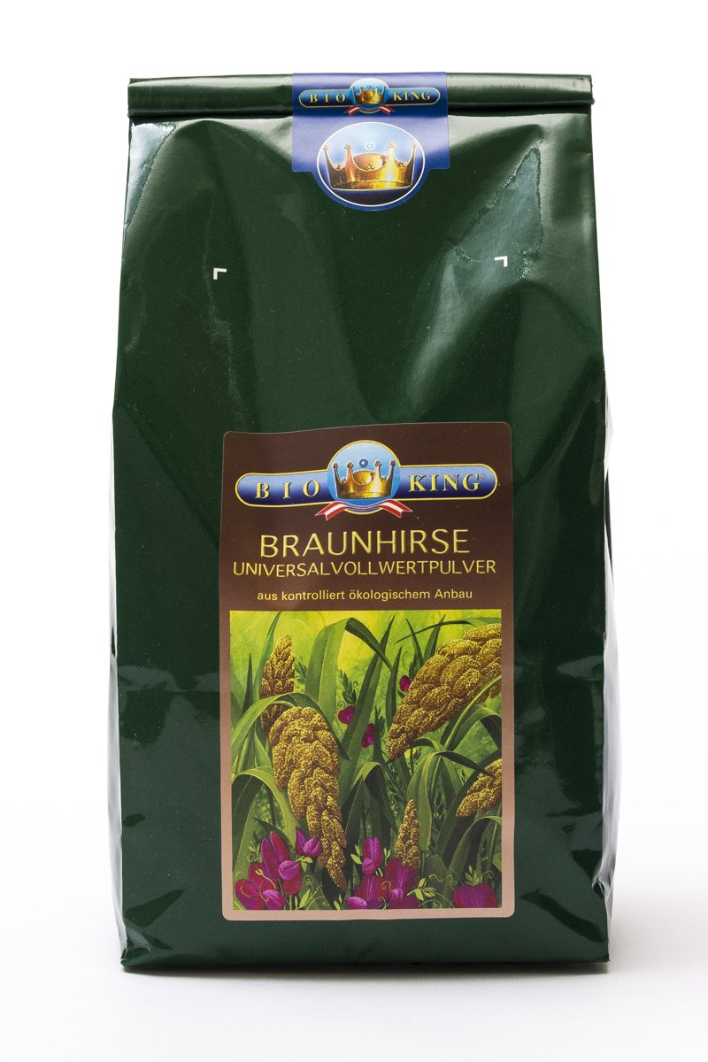 BioKing 2x 1000g BIO BRAUNHIRSE, Vollwertpulver (EUR 10,60 / kg)