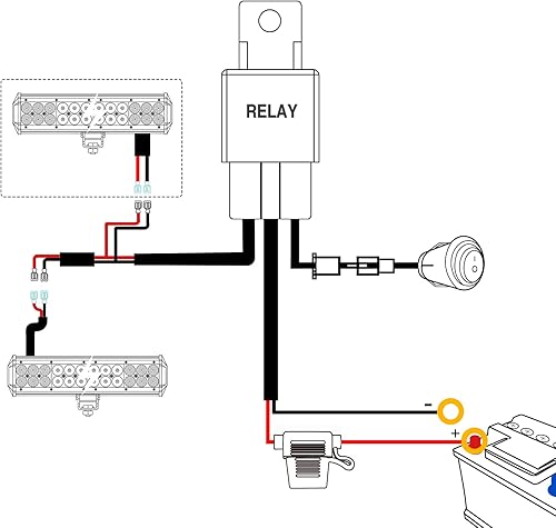 Miniatura 5 de GOOACC Barra de luz LED ámbar de triple fila de 12 pulgadas, 240 W, 30000 lúmenes, combo de luz de trabajo todoterreno con arnés de cableado para