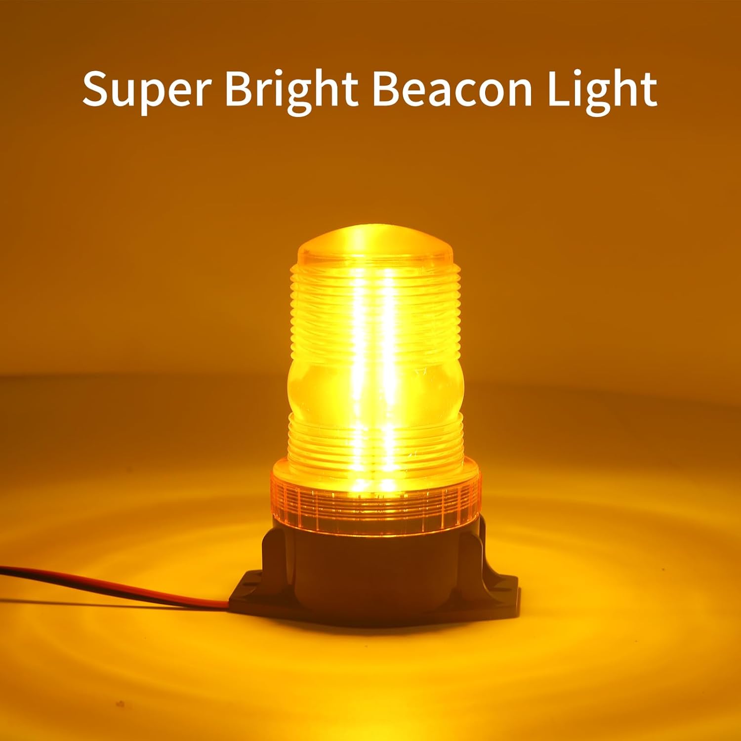 Cab 30 LED Strobe Lights 2pc Emergency Safety Flashing Lights with Suction Cup for 12V/24V Trucks Tractor Vehicles UTV Car Bus Forklift (Yellow)