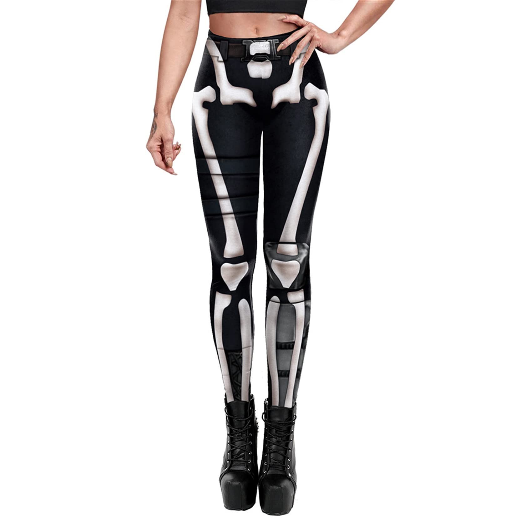 Halloween Yoga Pants Glow In Dark Halloween Skeleton Leggings