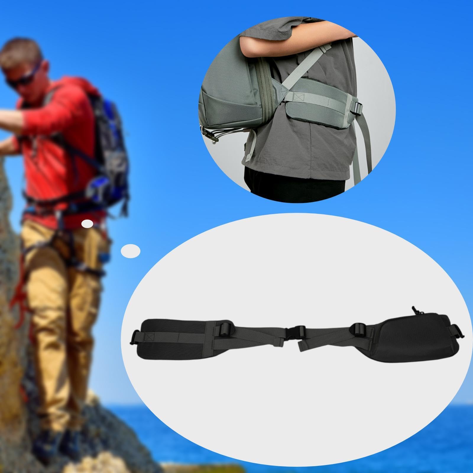 Ergonomico Cintura Regolabile da Allenamento Borsa Porta Cellulare Unisex in Nylon con Tasche Multiple per Ciclismo Escursionismo
