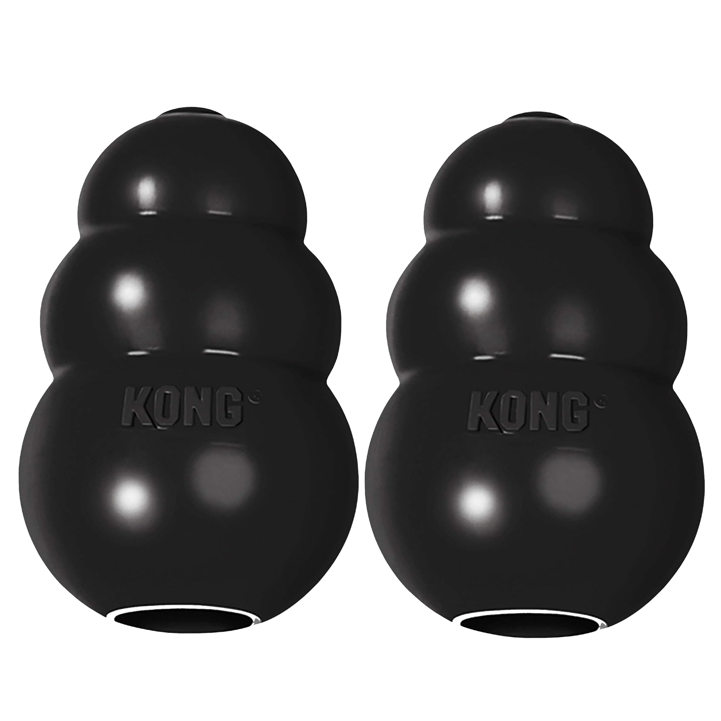 KONG Extreme Dog Toy - Fetch & Chew Toy - Treat-Filling Capabilities & Erratic Bounce for Extended Play Time Most Durable Natural Rubber Material - for Power Chewers - for Large Dogs (Pack of 2)