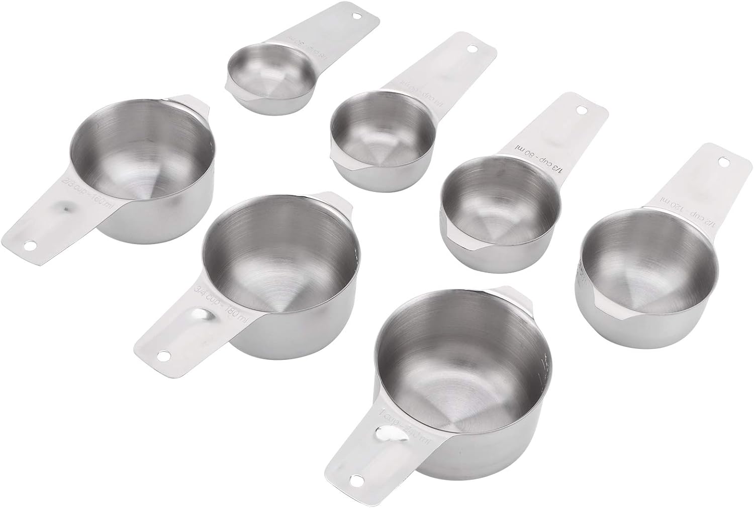 13Pcs Stainless Steel Measuring Cups Spoons Set, Baking Measurement Tools with Scales, Mirror Polished for Accurate Cooking Baking, Includes 7 Measuring Cups