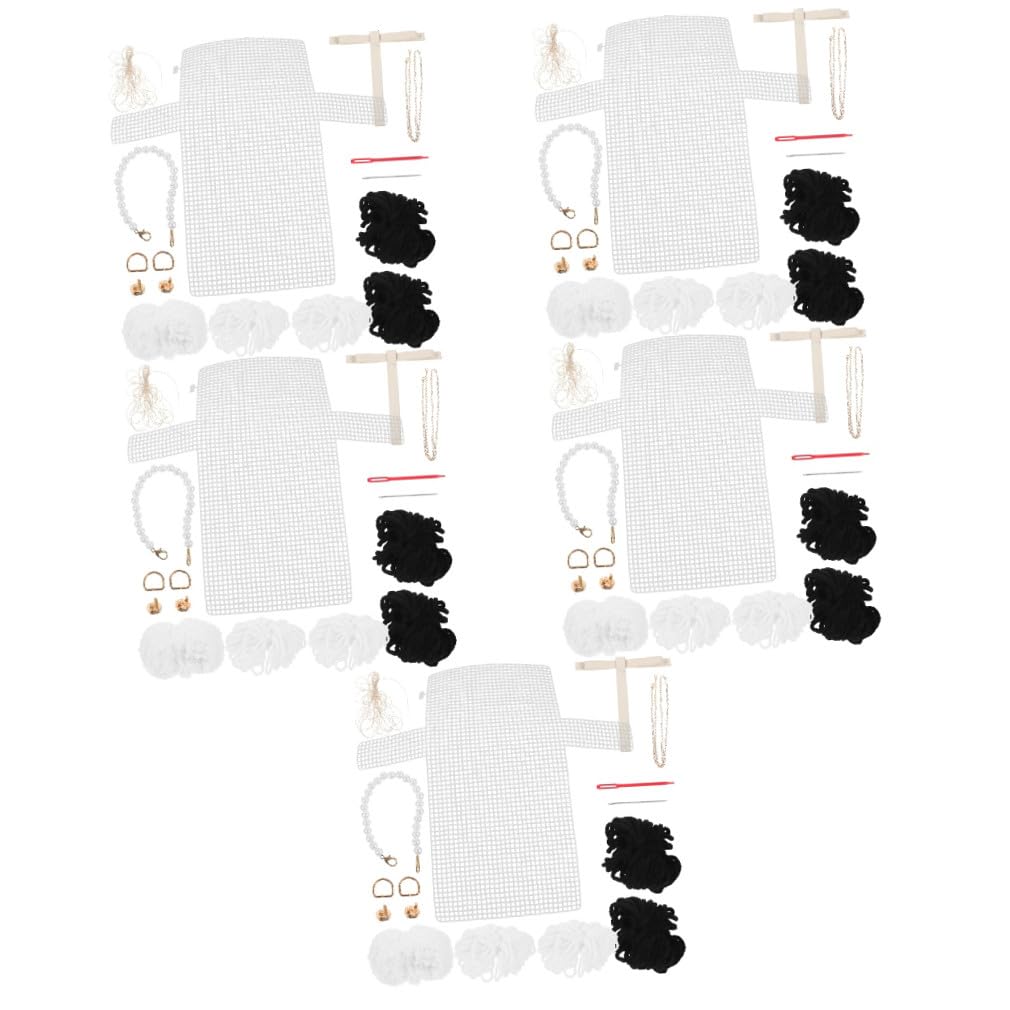 jojofuny 5sätze DIY Handtaschen Mit Materialien Für Handgefertigte Umhängetasche Perlen Und Zubehör Für Kreative Bastelprojekte Für Anfänger Und Bastelbegeisterte