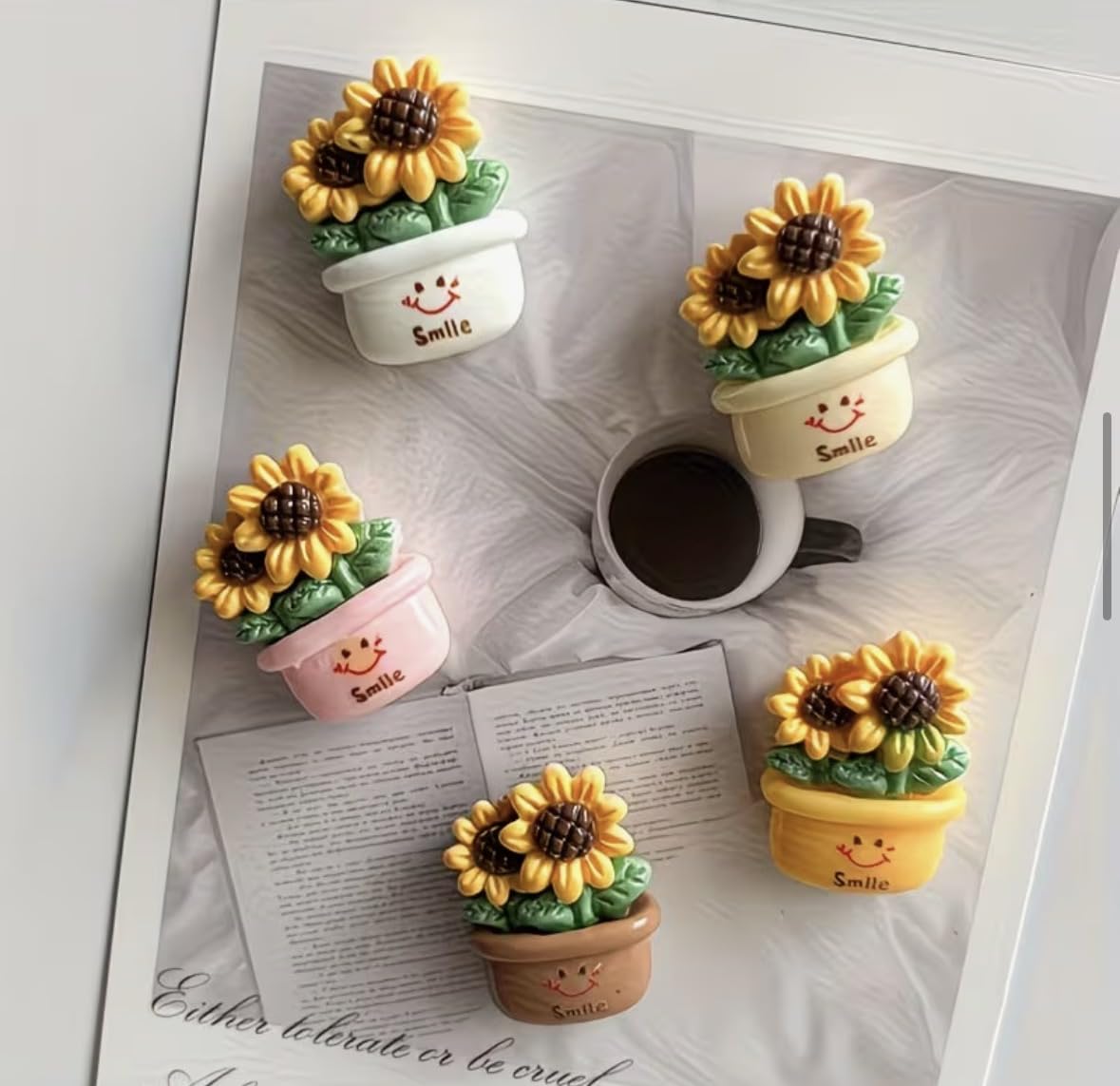 5 Pc Sunflower Fridge Magnet Set for Refrigerator | Cute Decorative Magnets for Home & Kitchen Decor | Stylish Strong Magnetic Stickers for Office, Locker & Gifting-image-25