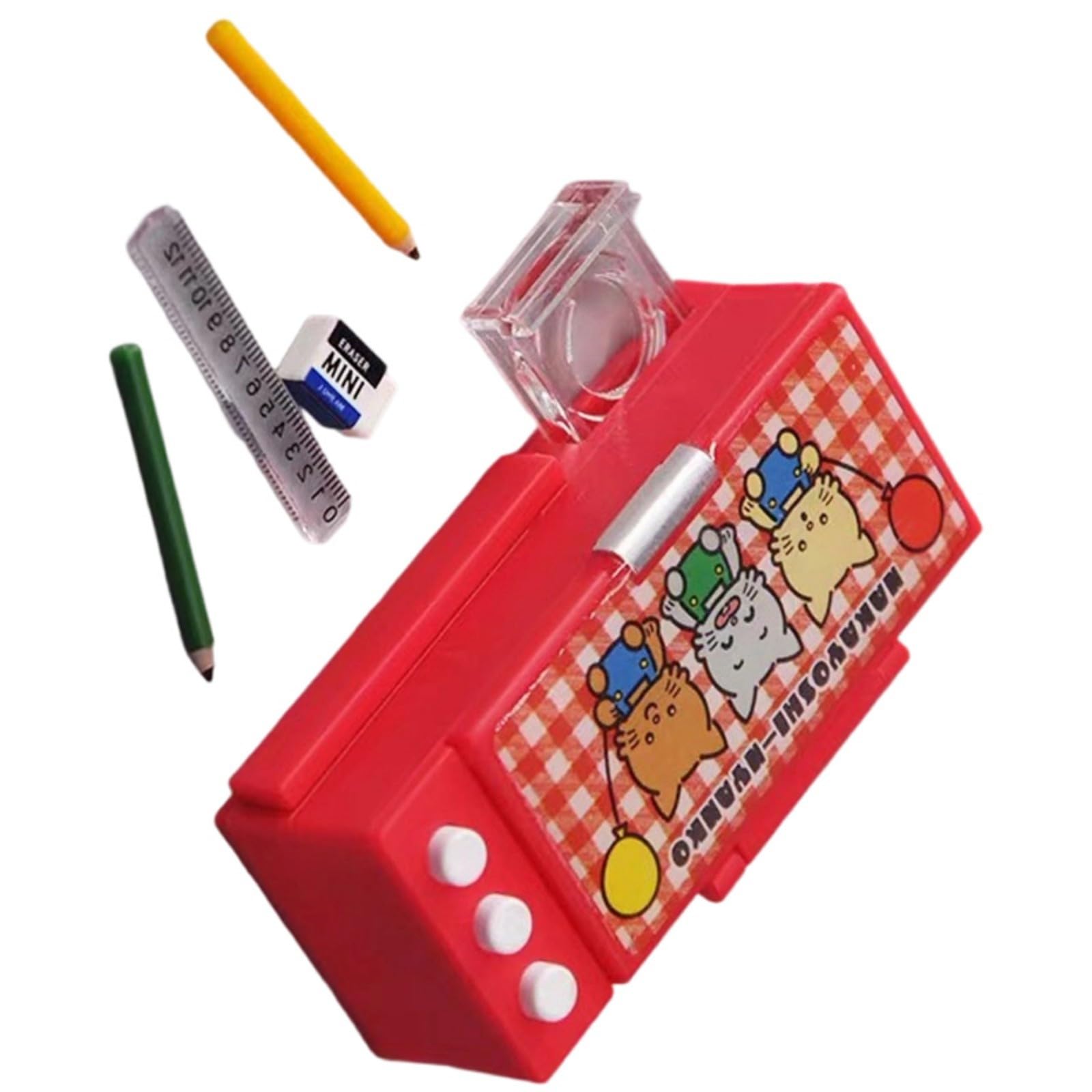 HDOYTXXM Pencil, Compact Miniature with Multiple Storage Compartments Pencil Compact Miniature with Multiple Storage Compartments for School and Home