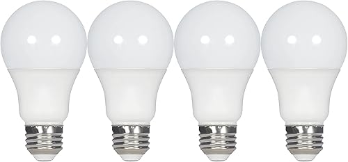 Satco S39596 (48 Bulbs Value Pack) 9.5 Watt120VA19 LED Lightbulb Frosted Finish Elegant Style Temp Warm 2700K Medium Base for Consumer Homes 220