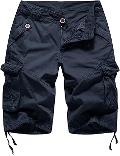 Women's Casual Fitted Multi-Pockets Camouflage Twill Bermuda Cargo Shorts