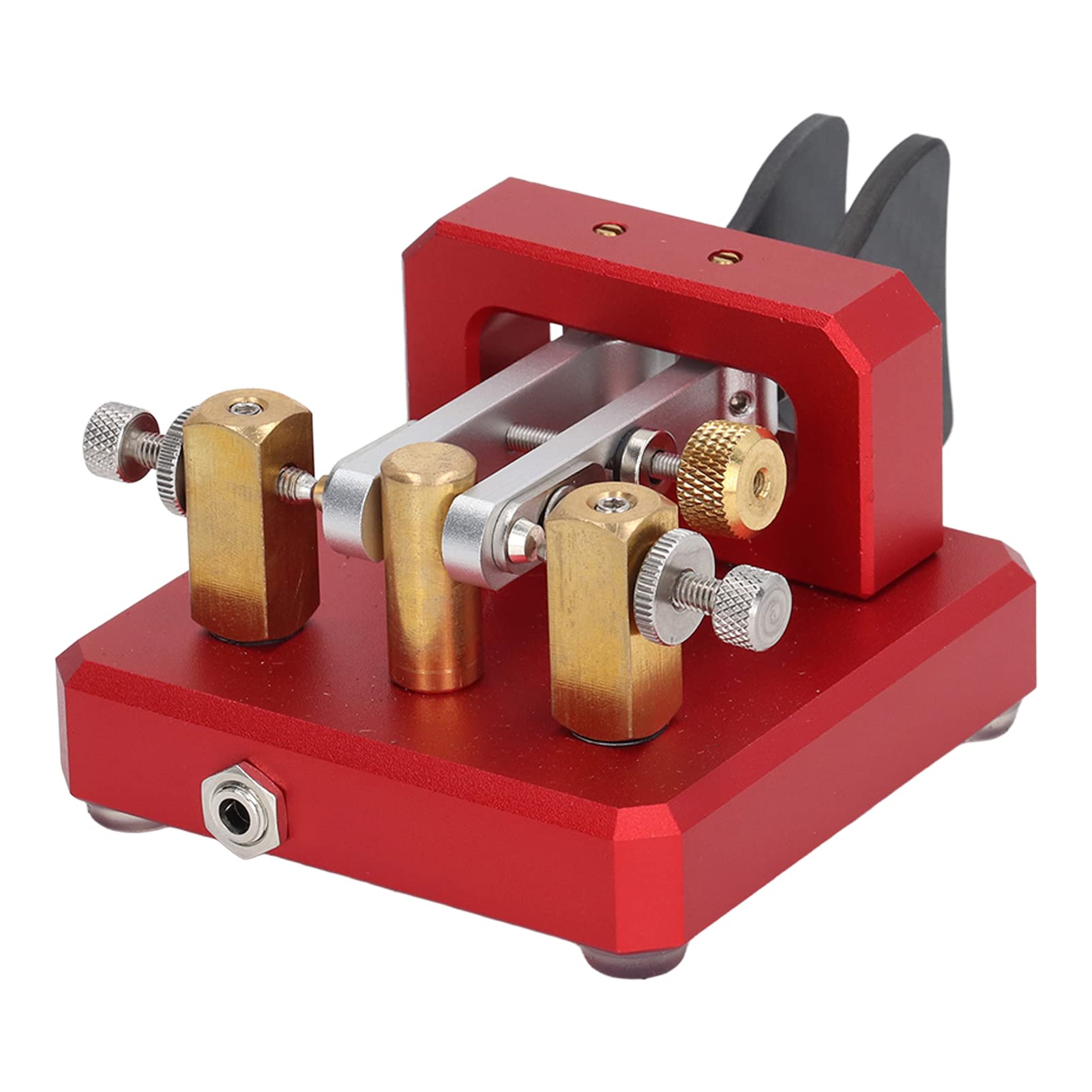 Tasto Morse Doppia Leva Automatico CW Onde Corte (rosso)