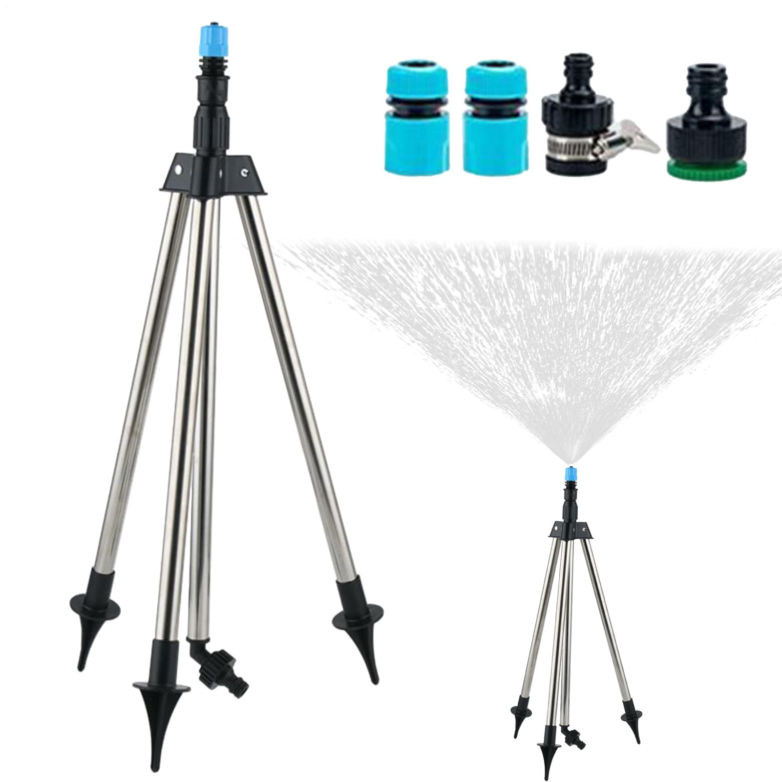 Arrosage télescopique extensible pour pelouse avec arroseur rotatif de jardin