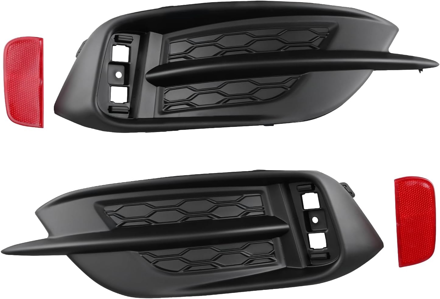 2PCS Left and Right Rear Bumper Bezel Reflector Cover Molding Compatible with Honda Civic Sedan Coupe 10th Gen 2016-2021 Rear Bumper Reflector Grille Cover Tail Bezel Lens 33555-TBA-A01 33505-TBA-A01