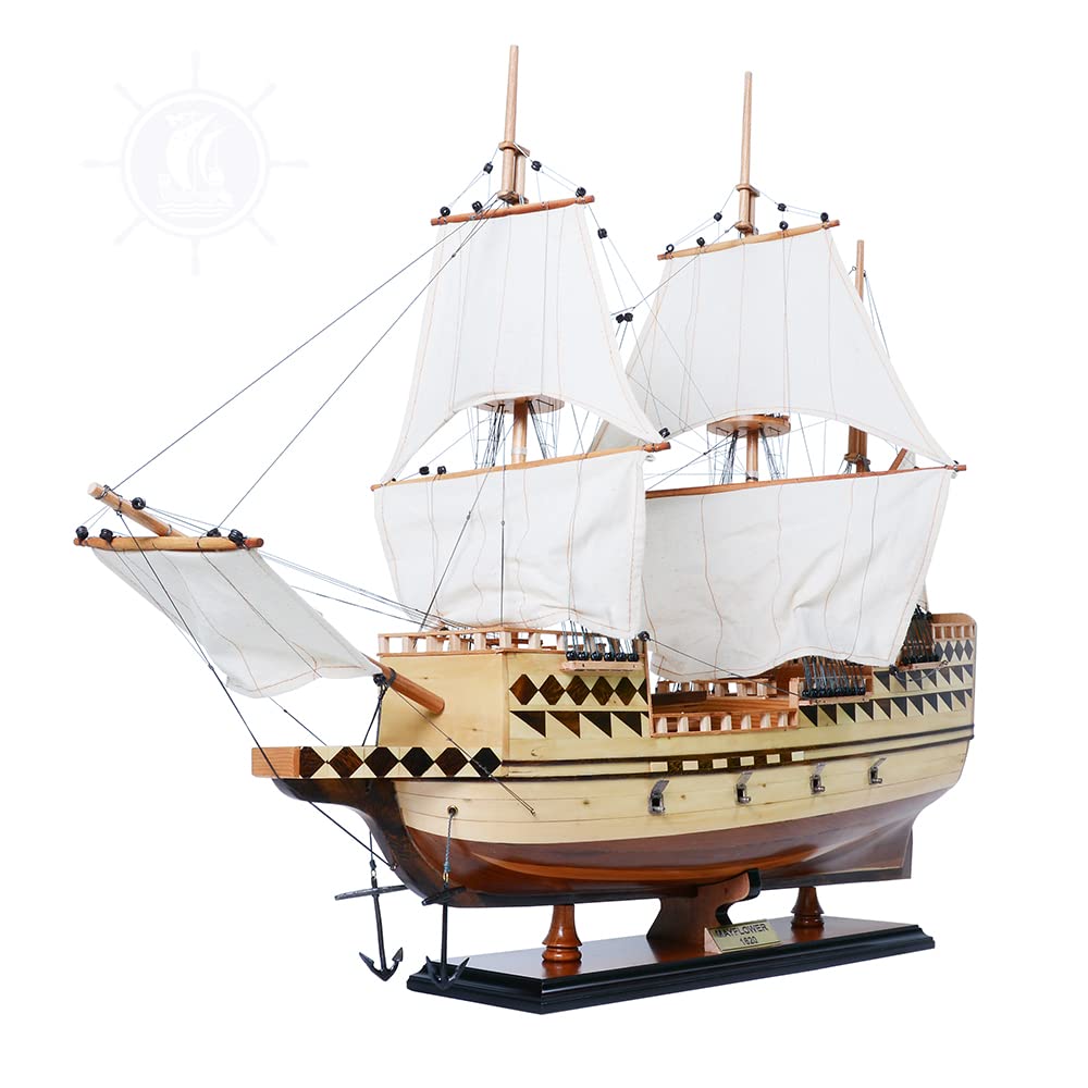 Old Modern Handicrafts Modello di Nave Mayflower Completamente Assemblato - Modello di Nave di Qualità Museale - 31,0L x 8,5P x 25,0A Pollici