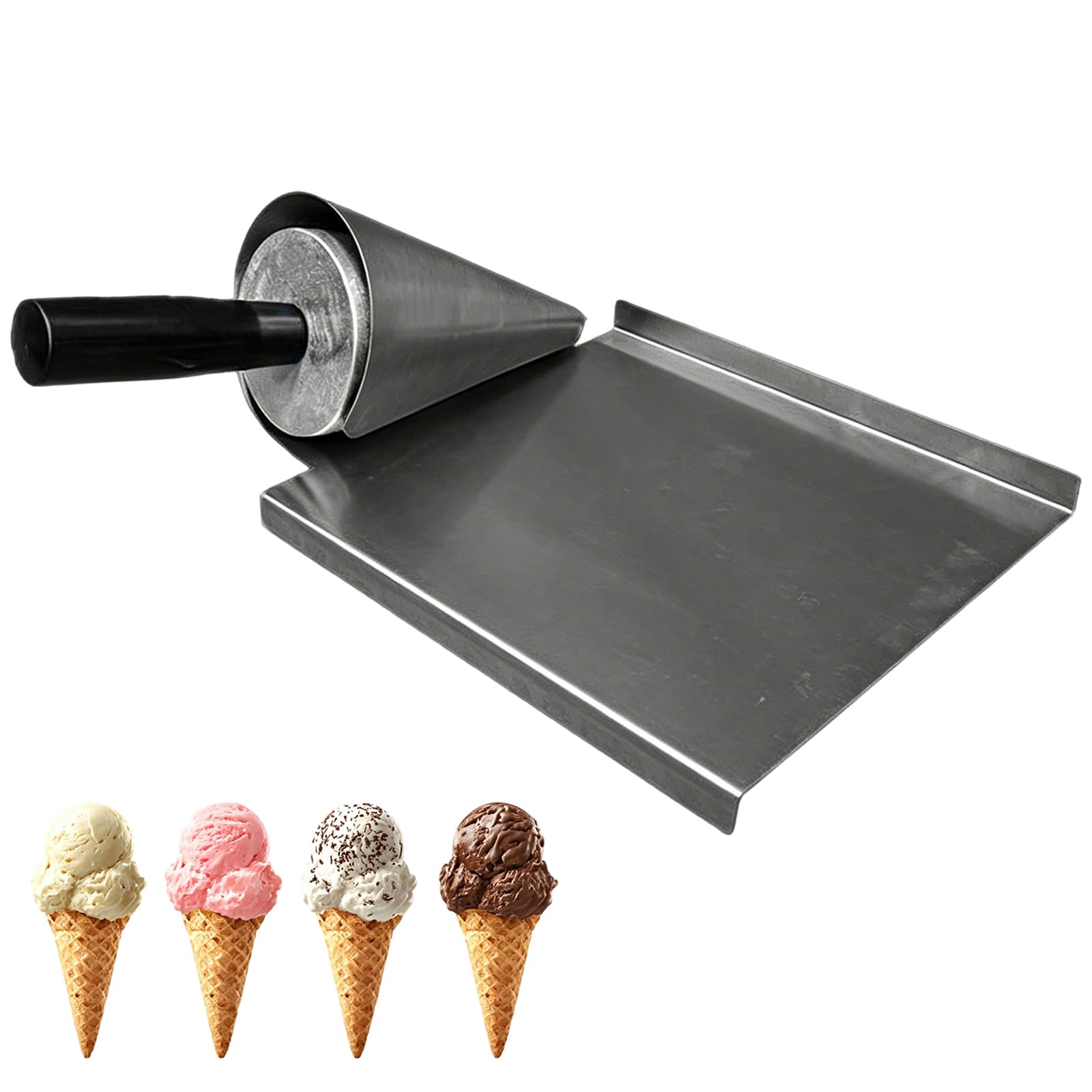 Molde Para Conos De Helado, De Acero Inoxidable, Con Textura Nítida Y Superficie Lisa, Resistente Al Agua, Fabricado En Acero Inoxidable Apto Para Uso Alimentario