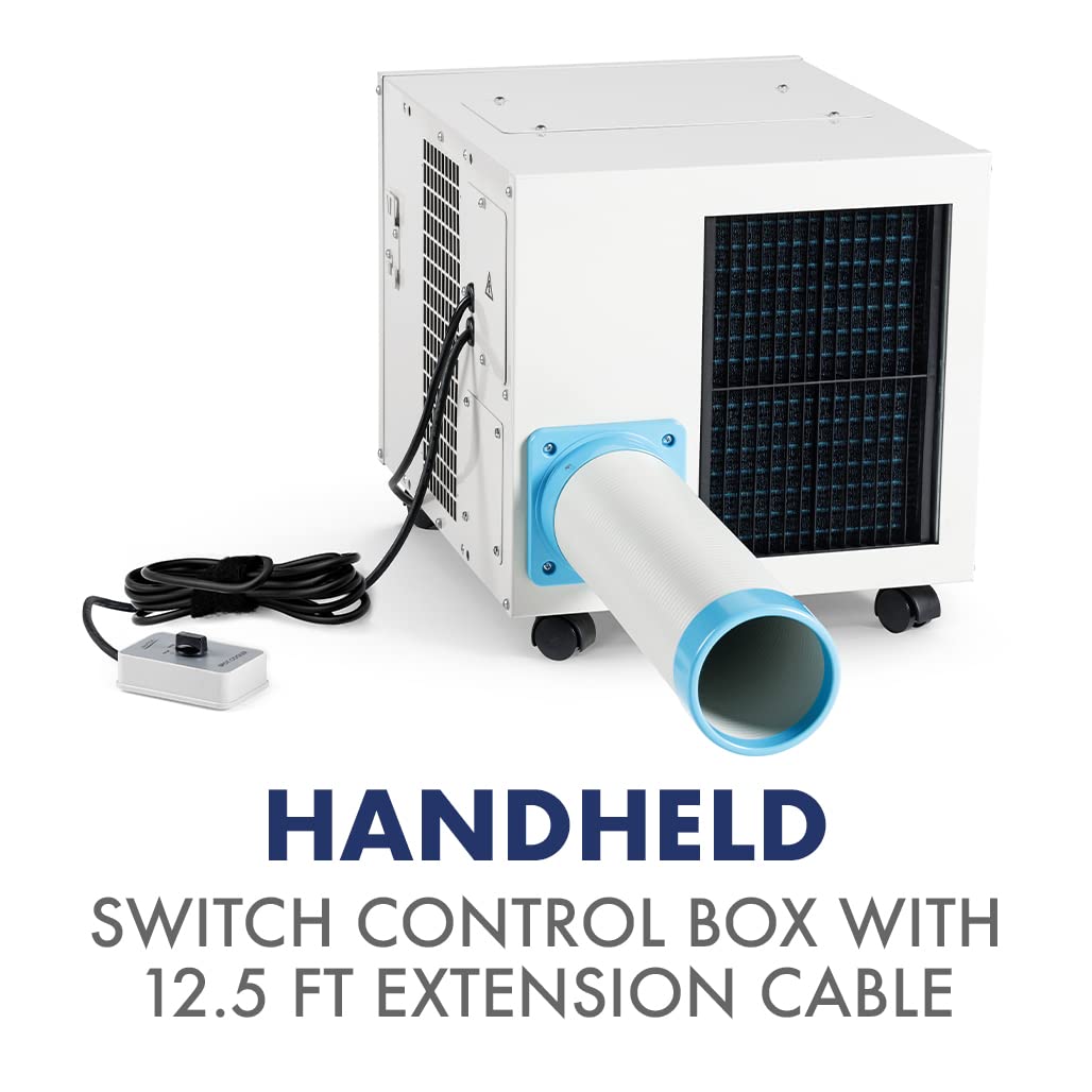 Uninex SAC25FC KOOLZONE - Enfriador de puntos móvil para interiores y exteriores con ruedas, perfil bajo, tipo piso, grado industrial, 9,210-BTU, refrigerante R410A 5