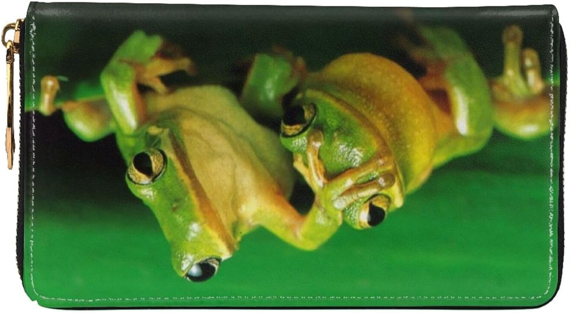 Amazon | [NEKKII] 緑蛙 カエル 長財布 携帯に便利 レザー ウォレット