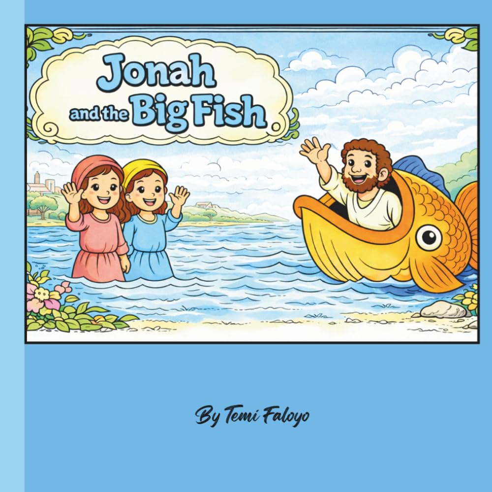 Jonah and the Big Fish: A Fun Bible Story Coloring Book for Kids Ages 4–8