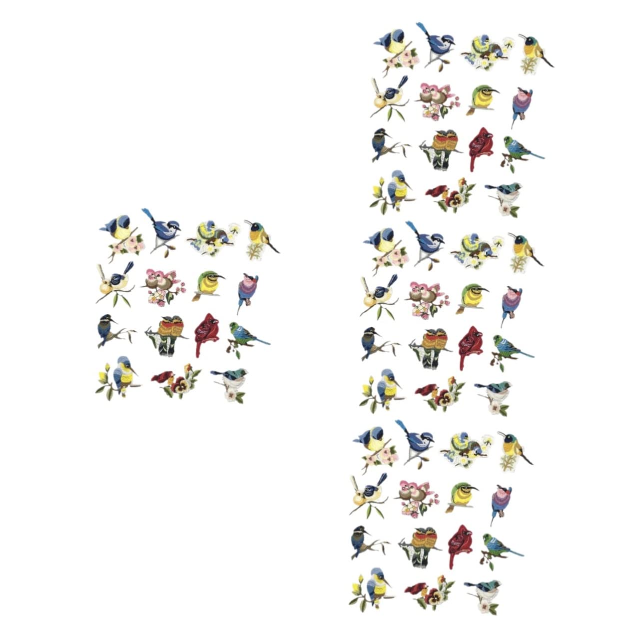 GALPADA 60stücke Teiliges Vogel-patches Zum Aufnähen Dekorative Applikationen Für Kleidung Bastelbedarf Für Jacken Und Schuhe Leicht Anzubringen Für Kreative Projekte