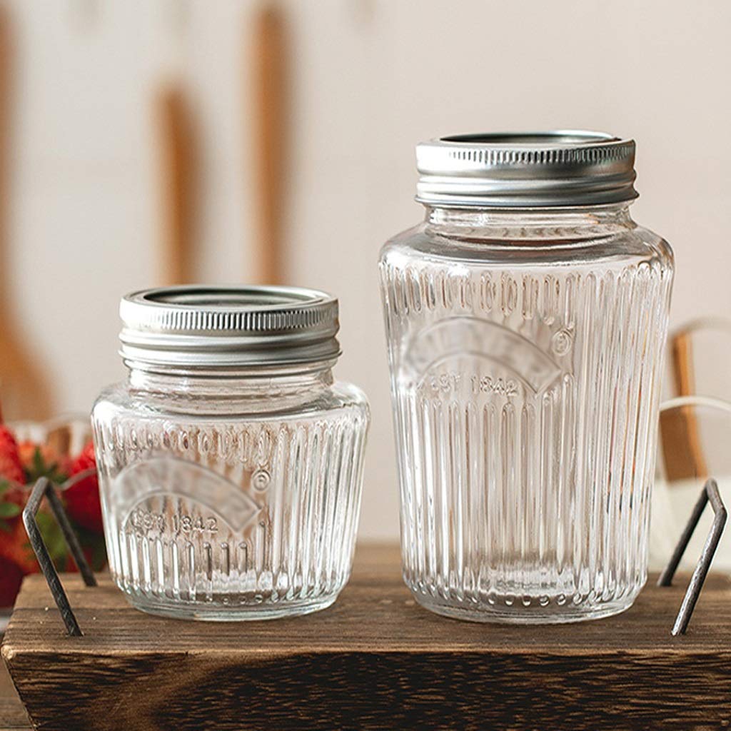 Latas de té, tarros de almacenamiento, mini tarros normales, tapas, tarros de cristal para conservas, ideales para almacenar alimentos, mermeladas, regalos de boda, vasos de regalo de ducha (tamaño