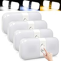 Vista 10 de CT CAPETRONIX Luces Interiores para RV 1700LM, 3 Colores TEM Luces para Camper, Regulables 12V Voltios Lámpara LED, Luz de Techo Domo para RV