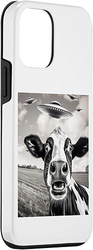 Vista 30 de iPhone 11 Pro Alien UFO Funny Cow Graphic Tee Case