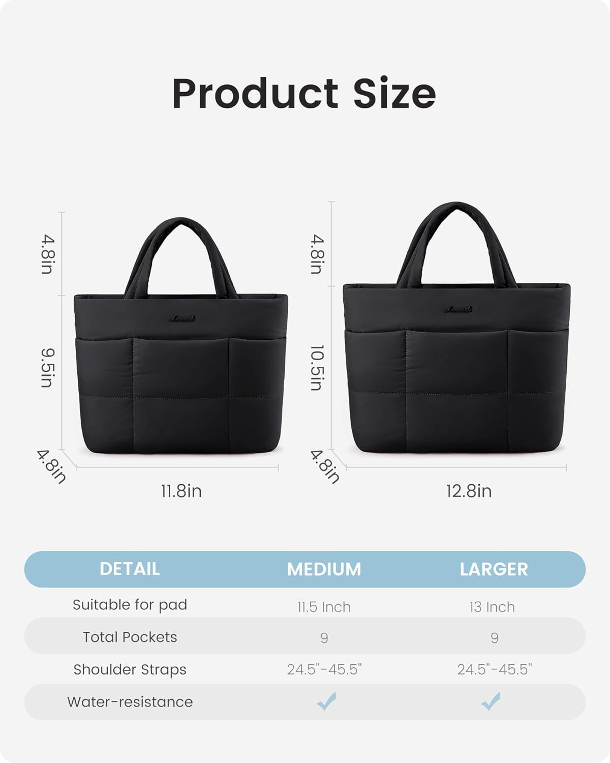 LOVEVOOK Small Tote Bags for Women, Puffer Purse and Handbags, Mini Crossbody Puffy Top Handle Shoulder Satchel Bag - Image 5