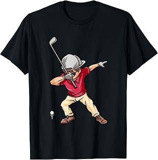 Dabbing Golf Player Golfer Golfing Funny Kids Boys Dab Dance T-Shirt