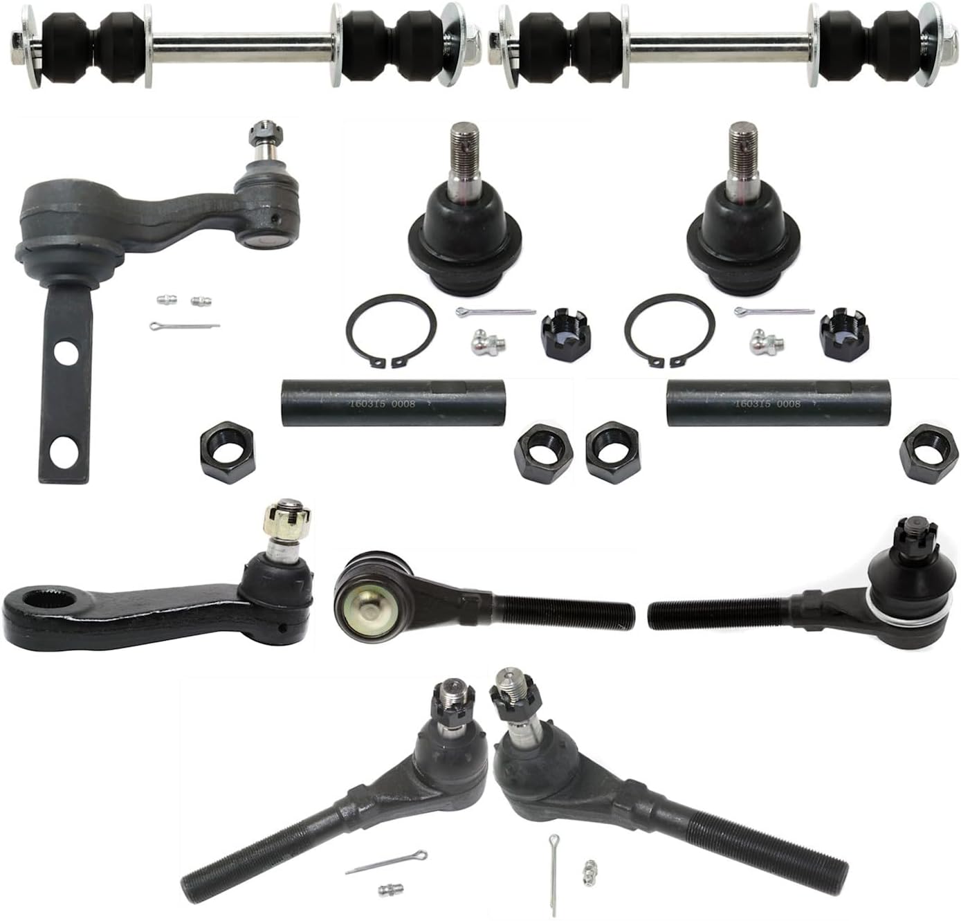 Replacement Idler Arms Kit fits Ford F-150 Front Driver and Passenger Side for 4.2L V6 (2-1/2 in Mount Spacing)