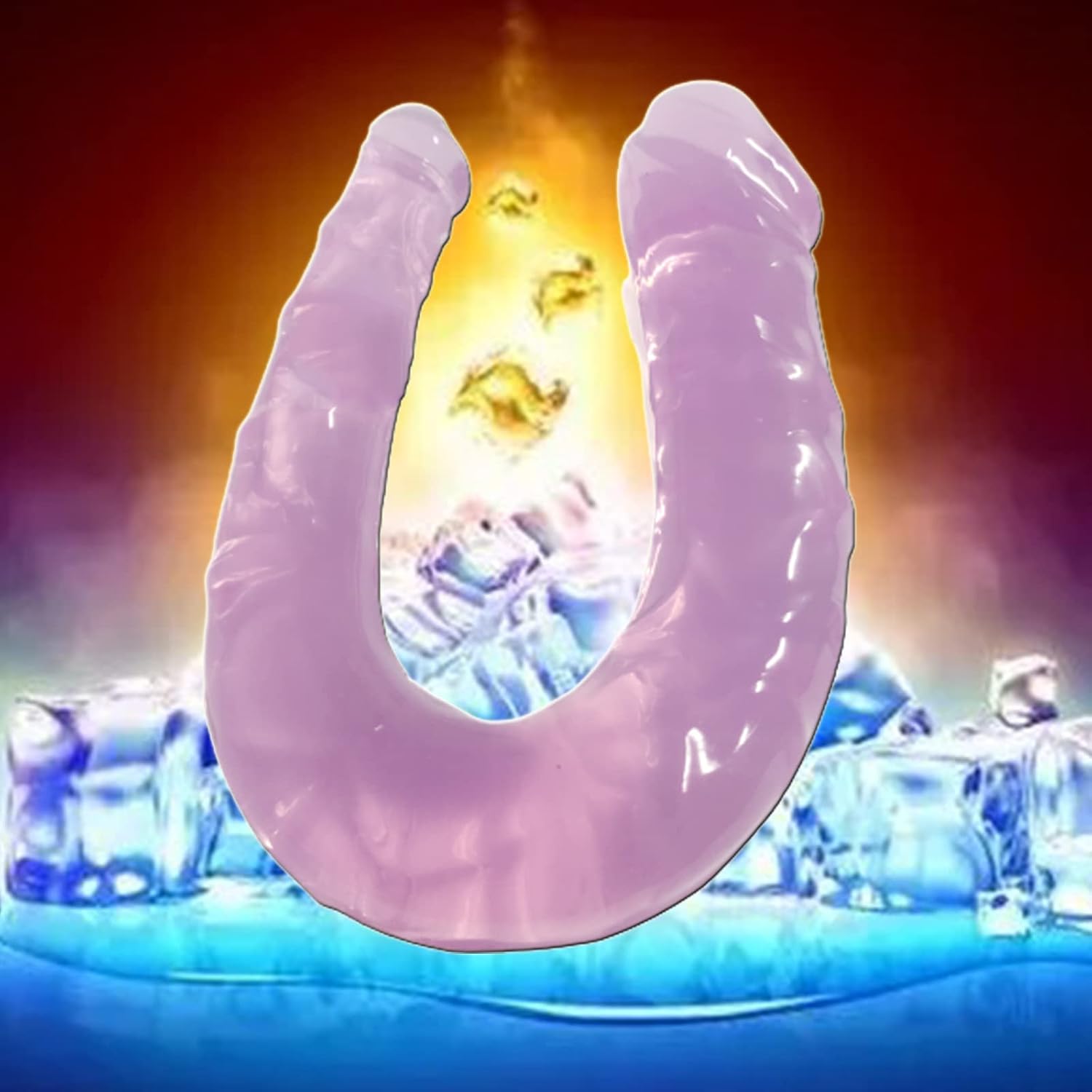 Double-Ended Dildos,Super Long Double Ended Dildos Sex Toys Soft and Flexible Double Sided Dildos Penis Double Dong G-spot Stimulation Realistic Dildo Anal Butt Plug for Women Couples(Pink)