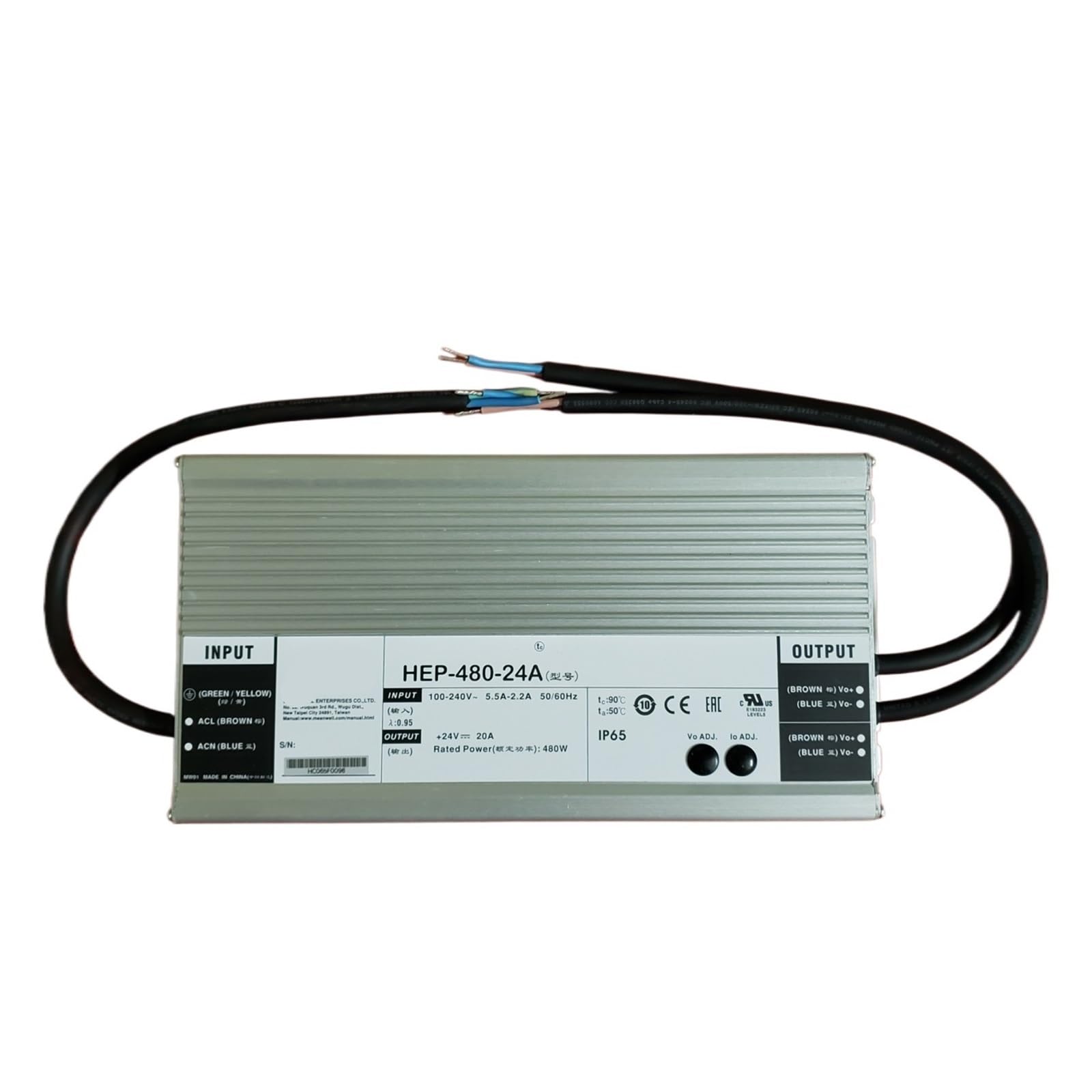 Alimentation HEP-480-24A 24V 20A 480W transformateur industriel AC DC