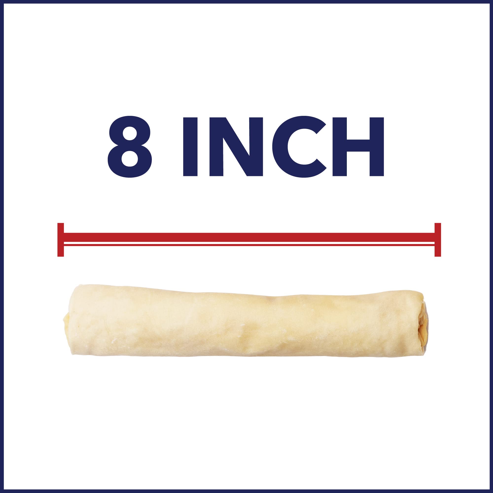 Huoxig Pet Factory 78206 - Huesos masticables para Perros (20,3-22,8 cm, Piel cruda, 6 Unidades)