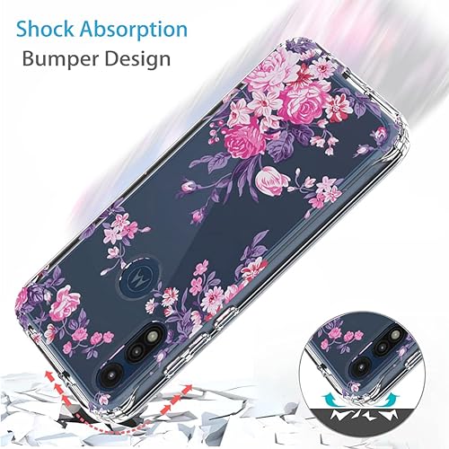 Miniatura 7 de Funda para Moto E 2020, para Motorola E 2020 Funda transparente para niñas, TPU suave 360, cuerpo completo, a prueba de golpes, híbrido,